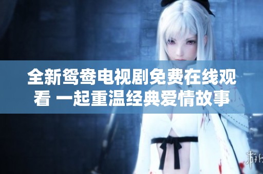 全新鸳鸯电视剧免费在线观看 一起重温经典爱情故事