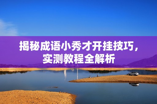 揭秘成语小秀才开挂技巧，实测教程全解析