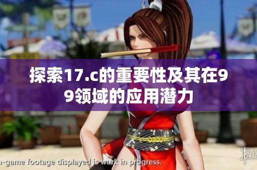 探索17.c的重要性及其在99领域的应用潜力