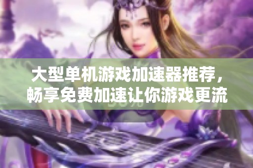 大型单机游戏加速器推荐，畅享免费加速让你游戏更流畅