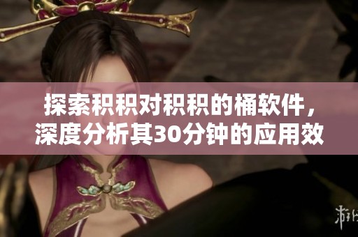 探索积积对积积的桶软件，深度分析其30分钟的应用效果