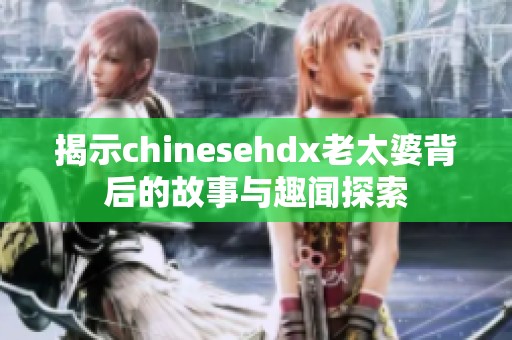 揭示chinesehdx老太婆背后的故事与趣闻探索