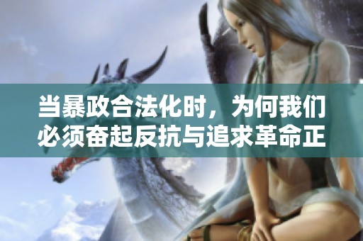 当暴政合法化时，为何我们必须奋起反抗与追求革命正义
