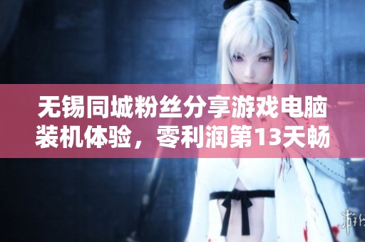 无锡同城粉丝分享游戏电脑装机体验，零利润第13天畅玩新游戏