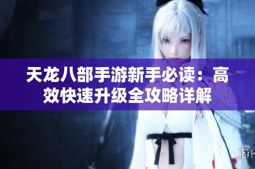 天龙八部手游新手必读：高效快速升级全攻略详解