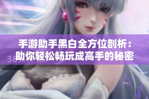 手游助手黑白全方位剖析：助你轻松畅玩成高手的秘密所在