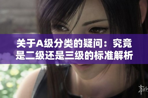 关于A级分类的疑问：究竟是二级还是三级的标准解析