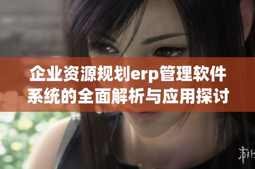 企业资源规划erp管理软件系统的全面解析与应用探讨