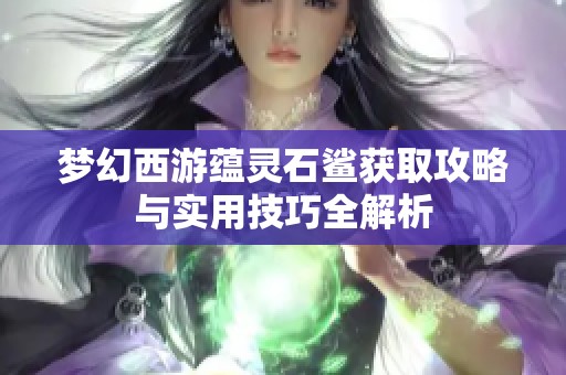 梦幻西游蕴灵石鲨获取攻略与实用技巧全解析