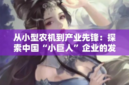 从小型农机到产业先锋：探索中国“小巨人”企业的发展之路