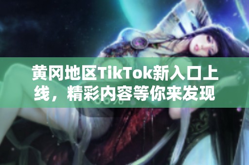 黄冈地区TikTok新入口上线，精彩内容等你来发现