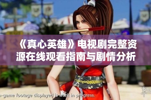 《真心英雄》电视剧完整资源在线观看指南与剧情分析