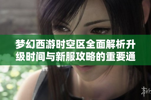 梦幻西游时空区全面解析升级时间与新服攻略的重要通知