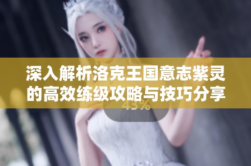 深入解析洛克王国意志紫灵的高效练级攻略与技巧分享