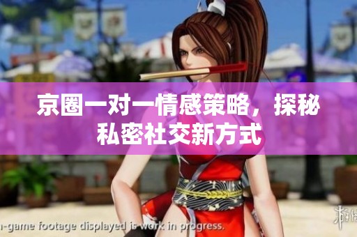京圈一对一情感策略，探秘私密社交新方式