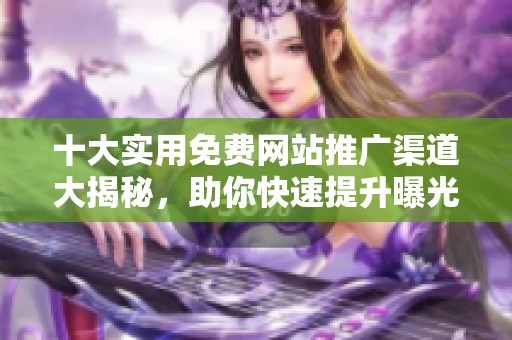 十大实用免费网站推广渠道大揭秘，助你快速提升曝光率
