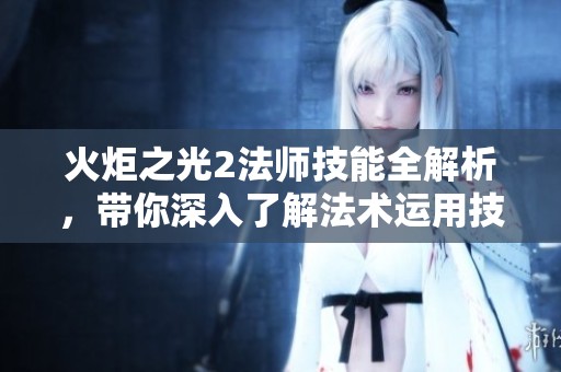 火炬之光2法师技能全解析，带你深入了解法术运用技巧