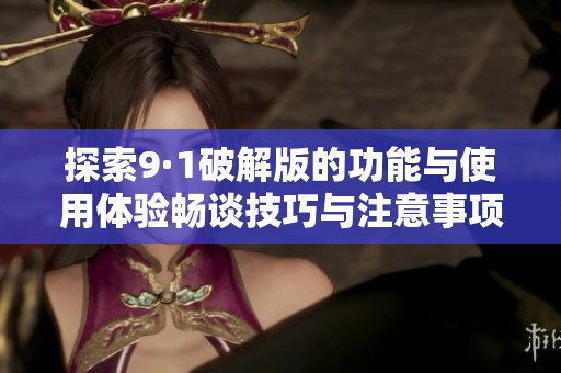 探索9·1破解版的功能与使用体验畅谈技巧与注意事项