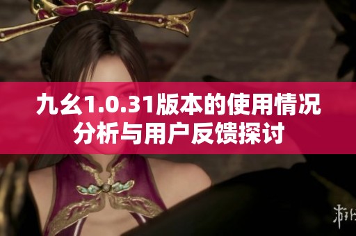 九幺1.0.31版本的使用情况分析与用户反馈探讨
