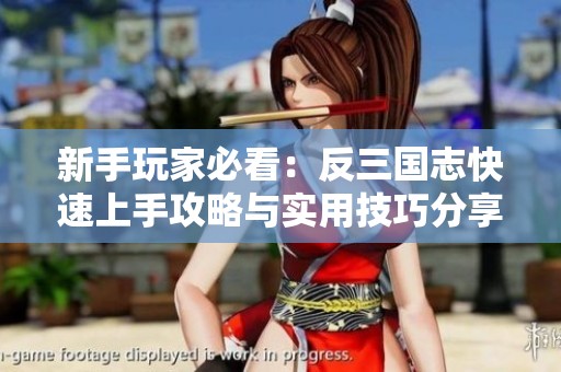 新手玩家必看：反三国志快速上手攻略与实用技巧分享