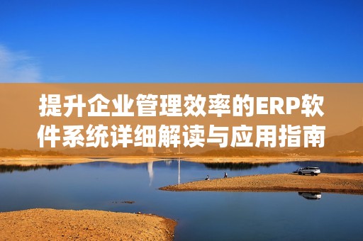 提升企业管理效率的ERP软件系统详细解读与应用指南