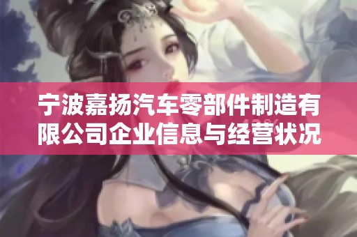 宁波嘉扬汽车零部件制造有限公司企业信息与经营状况全解析