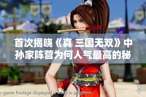 首次揭晓《真 三国无双》中孙家阵营为何人气最高的秘密