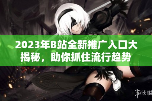 2023年B站全新推广入口大揭秘，助你抓住流行趋势
