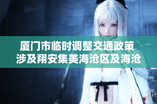 厦门市临时调整交通政策 涉及翔安集美海沧区及海沧大桥