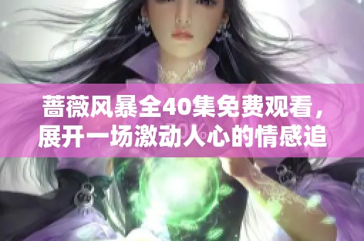 蔷薇风暴全40集免费观看，展开一场激动人心的情感追逐战