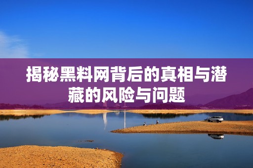揭秘黑料网背后的真相与潜藏的风险与问题