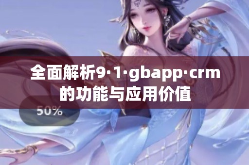 全面解析9·1·gbapp·crm的功能与应用价值