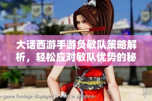 大话西游手游负敏队策略解析，轻松应对敏队优势的秘密揭秘