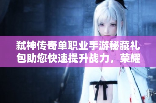 弑神传奇单职业手游秘藏礼包助您快速提升战力，荣耀成就梦想