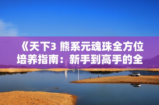 《天下3 熊系元魂珠全方位培养指南：新手到高手的全面成长之路》
