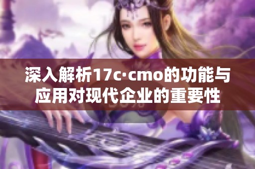 深入解析17c·cmo的功能与应用对现代企业的重要性