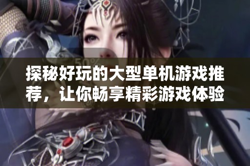 探秘好玩的大型单机游戏推荐，让你畅享精彩游戏体验