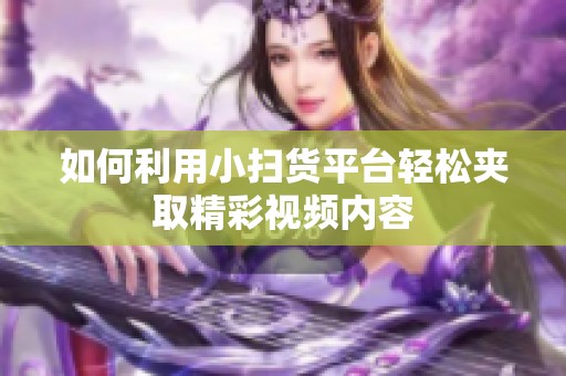 如何利用小扫货平台轻松夹取精彩视频内容