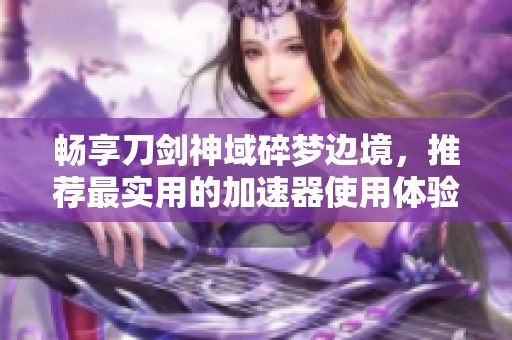畅享刀剑神域碎梦边境，推荐最实用的加速器使用体验分享
